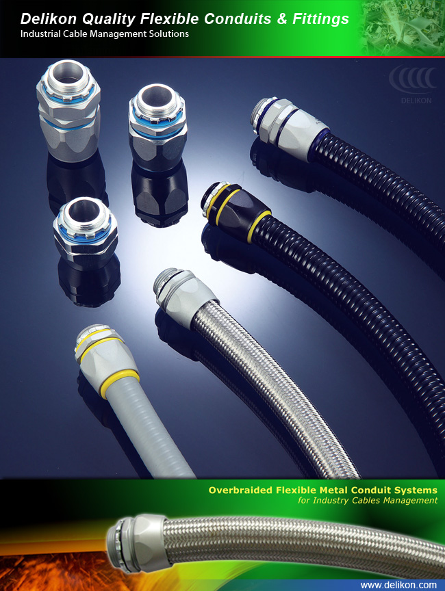 [CN] Delikon automation cable protection electrical Flexible conduit,flexible conduit connector,metal fittings for industrial cable management